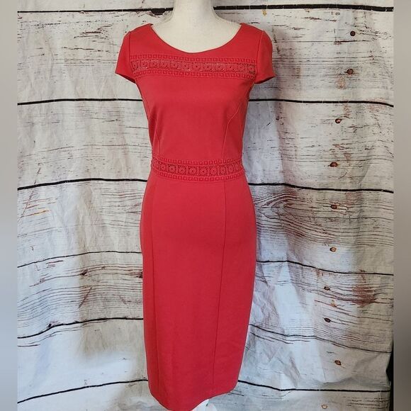 Boden Hera Ponte Lace Inset Dress Size 6 - Picture 1 of 6